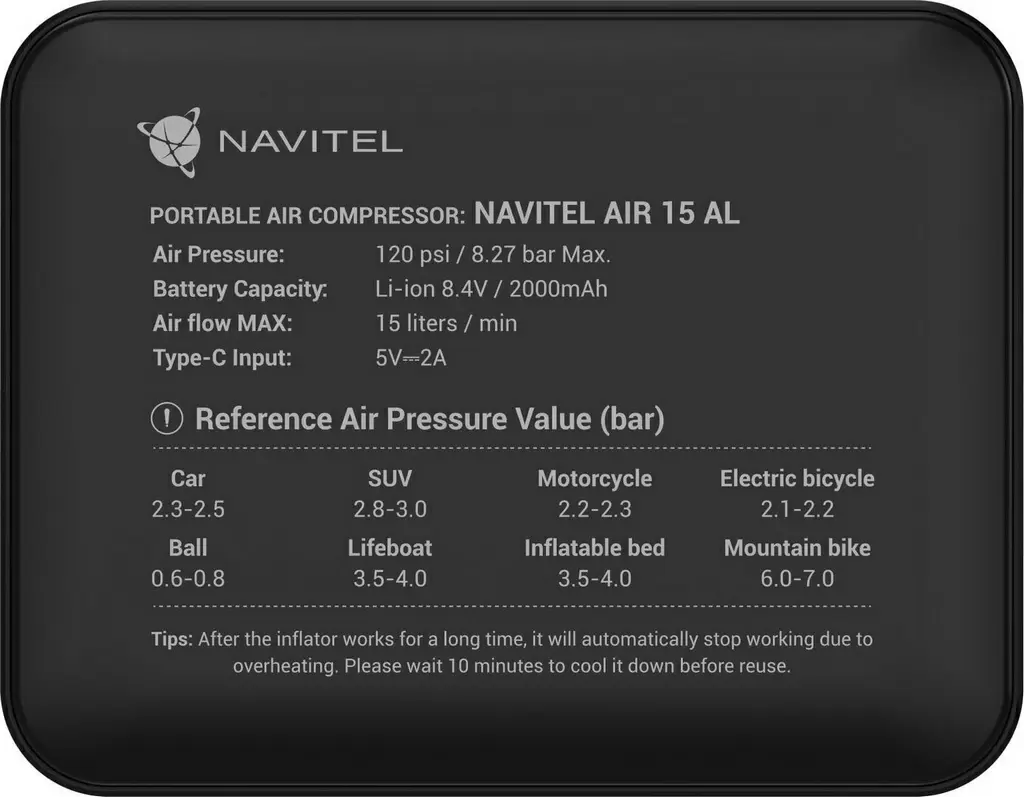 Автокомпрессор Navitel Air 15 AL