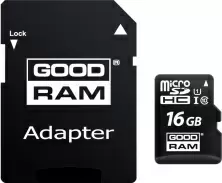 Карта памяти Goodram M1AA microSDHC UHS-I + SD adapter, 16GB