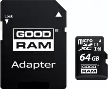 Карта памяти Goodram UHS-I + SD adapter, 64GB