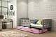 Детская кровать BMS Group Kubus ящик/матрас 80x160см, графит/розовый